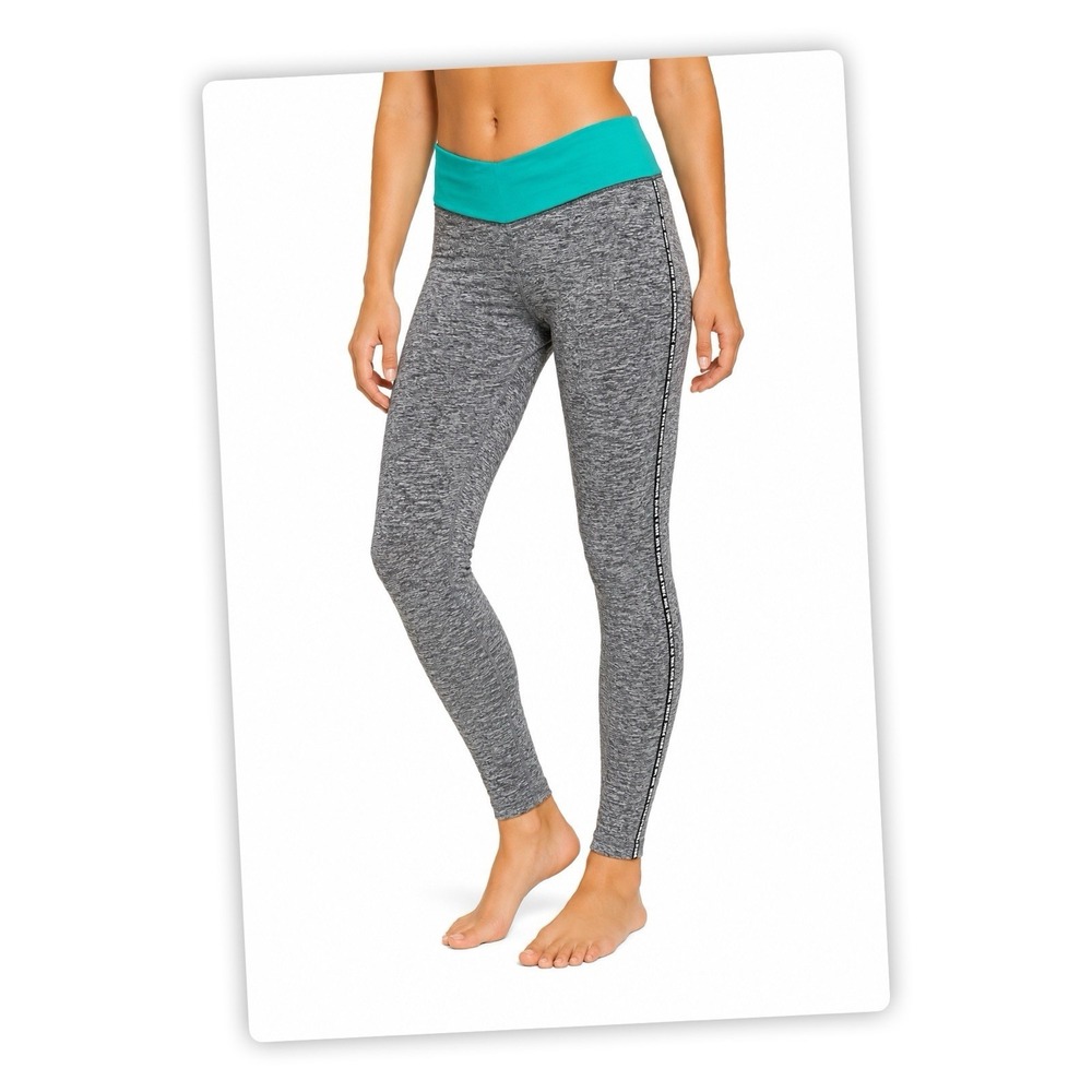 PINK Victoria's Secret Yoga Leggings Gray Teal Skinny Activewear M